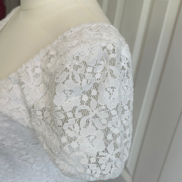 Abercrombie & Fitch White Lace Button-Down Mini Dress Size S - Picture 7 of 13